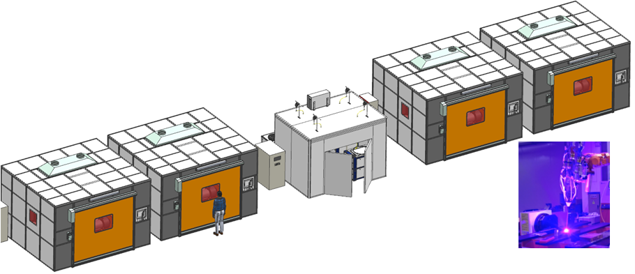 结晶器铜板蓝红复合激光熔覆系统